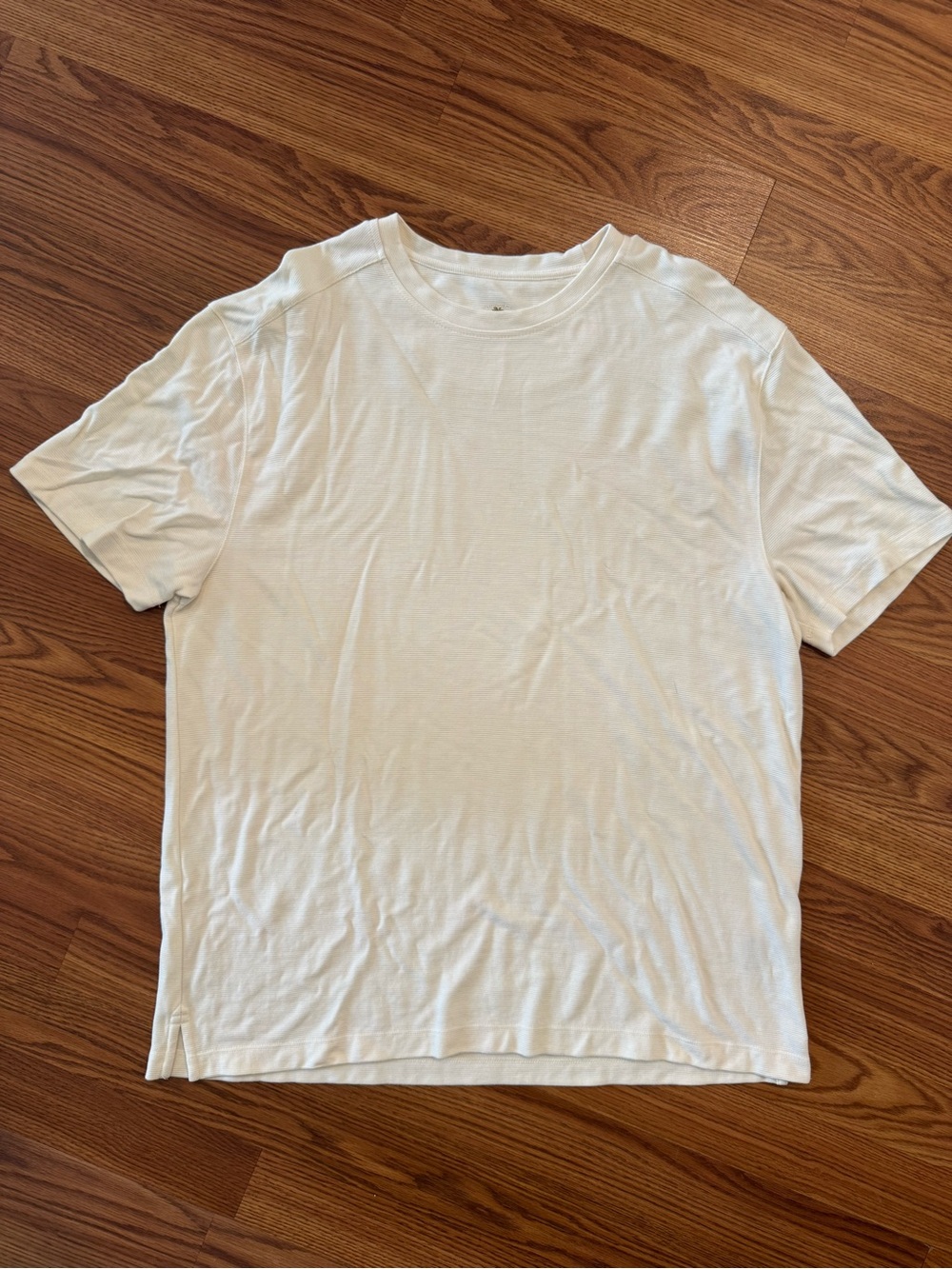 Island Shores Ivory Textured Short Sleeve Top Size L